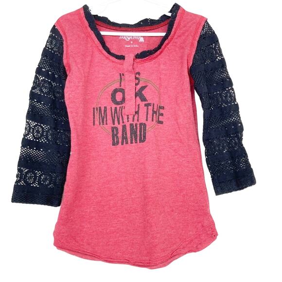 Jak & Peppar It's okay I'm With The Band Shirts Lot of 2 Sz 6/6X - Picture 2 of 8